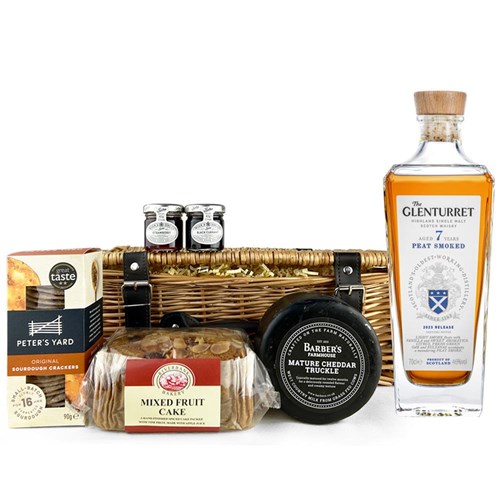 The Glenturret 7 Year Old Peat Smoked Single Malt Whisky 70cl Premium Gift Hamper – Luxury Food & Drink Hamper